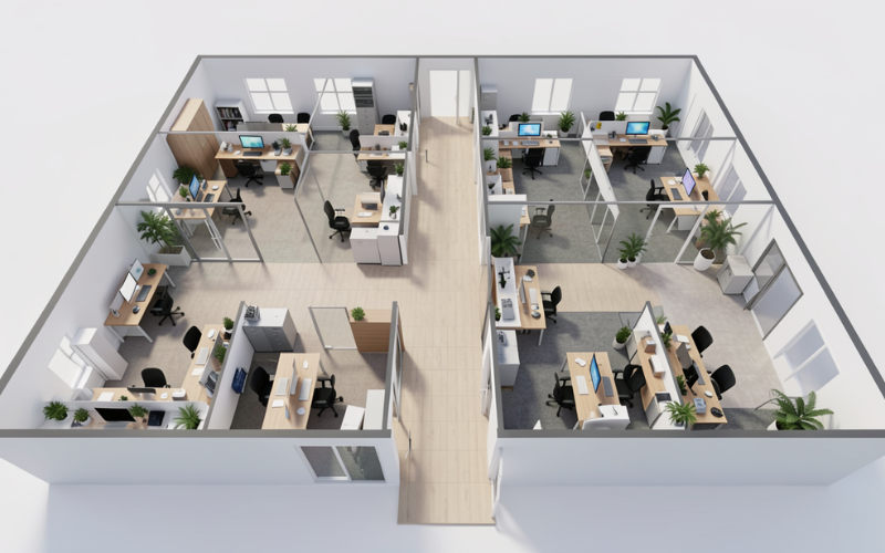 thiết kế văn phòng 40m2